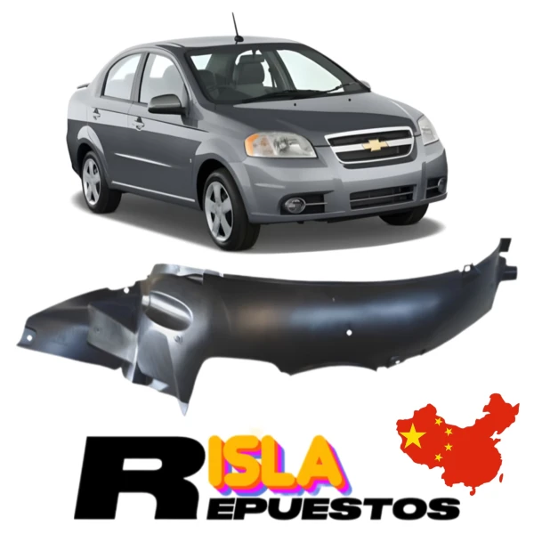 Guardafango Delantero Derecho Para Chevrolet Aveo 2007 2016 1.4